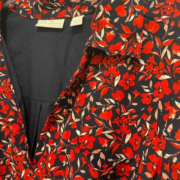 NY&C Floral Shirt Dress • Belted • 3/4 Sleeve • Small - Picture 9 of 15